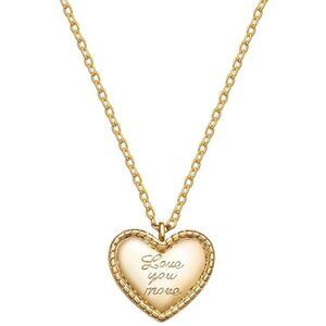 Tewiky Cute Heart Necklace Tiny 14k Gold Heart Pendant Choker Necklaces